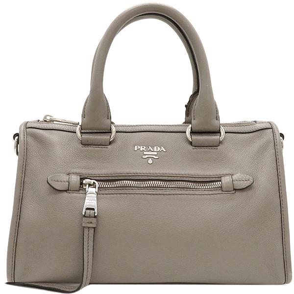 PRADA プラダ 2WAYバッグ ショルダーバッグ レザー グレー  
