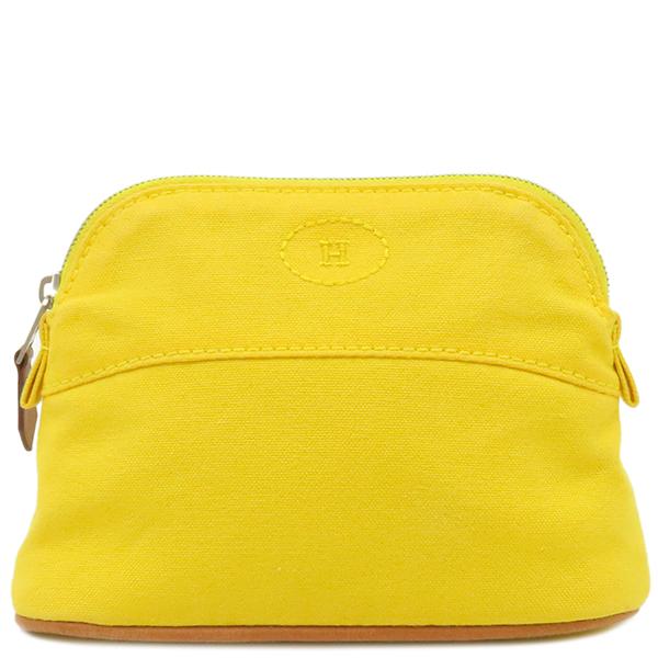 【中古】HERMES (エルメス) ボリードポーチ ミニミニ イエロー HERMES エルメス ポーチ ボリードポーチ ミニミニ コットン