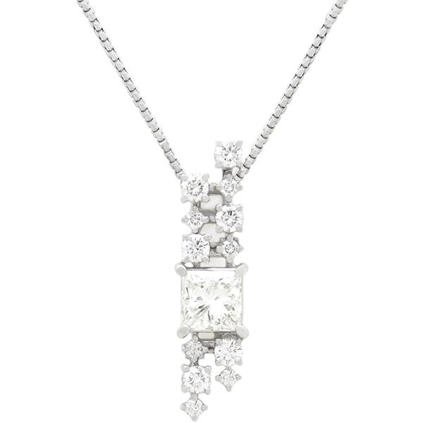 TASAKI ネックレス ダイヤ ペンダント Pt900 シルバー 中古 : HOUBIDOU 