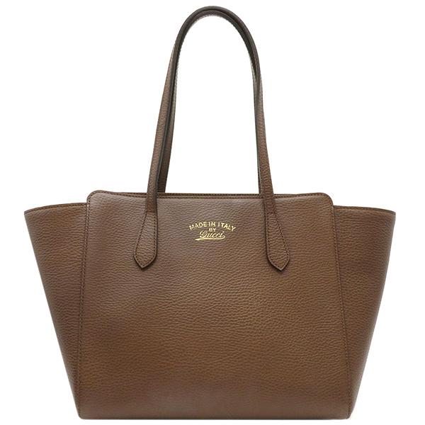 GUCCI グッチ トートバッグ スウィング トート レザー ブラウン 