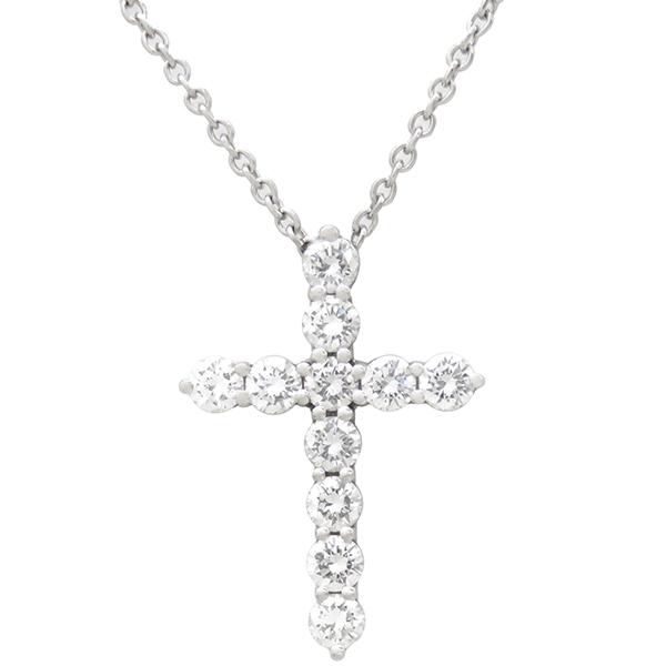 TIFFANY&Co. ティファニー ネックレス スモール クロス ダイヤ  