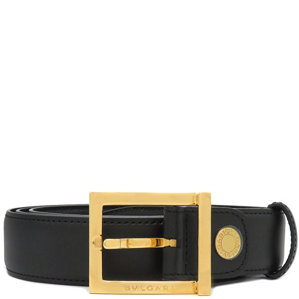 新品✨BVLGARI ブルガリ　ベルト スクエアバックル　付属品 ブラック BVLGARI ブルガリ ベルト スクエアバックル スムースレザー