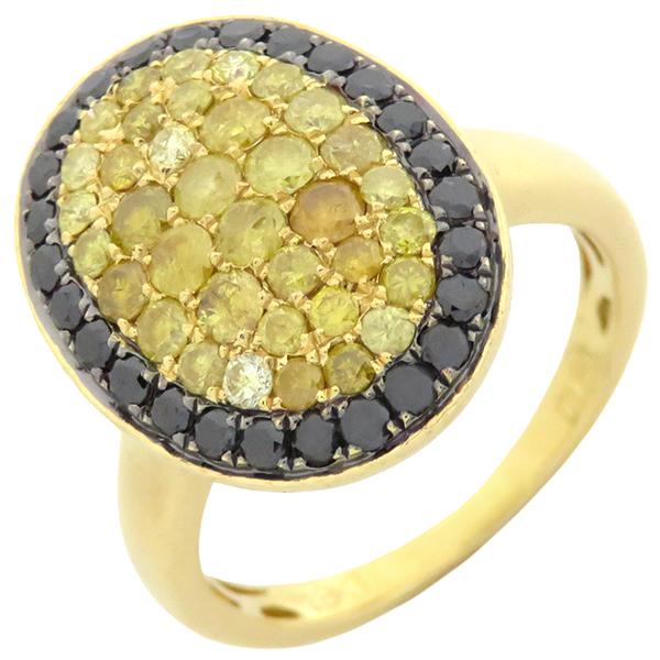 リング 指輪 イエローダイヤリング K18YG ゴールド 18KT 7.5号 中古  