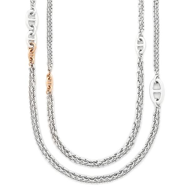 HERMES エルメス ファランドールネックレス 120 シルバー 入手困難