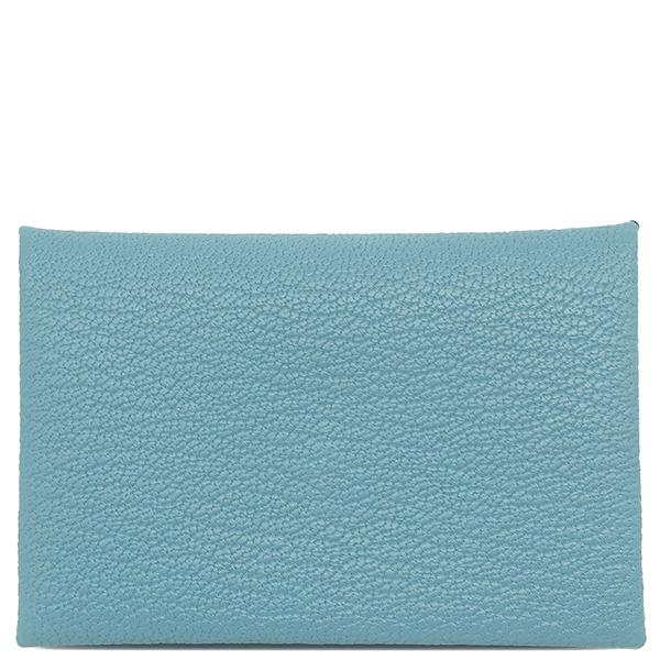 HERMES（エルメス） カードケース カルヴィ シェーブル ブルー 新品 未