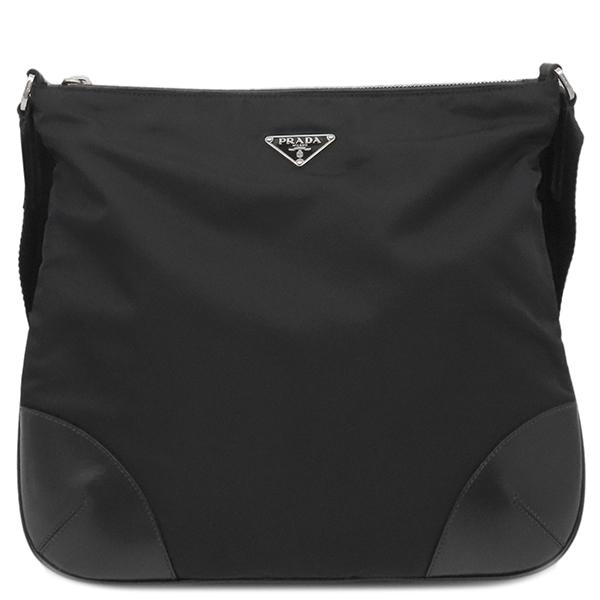 大人気☆PRADA☆プラダ☆ショルダーバッグ☆三角ロゴ☆オールレザー☆ブラック！ 大人気☆PRADA☆プラダ☆ショルダーバッグ☆三角ロゴ☆オール