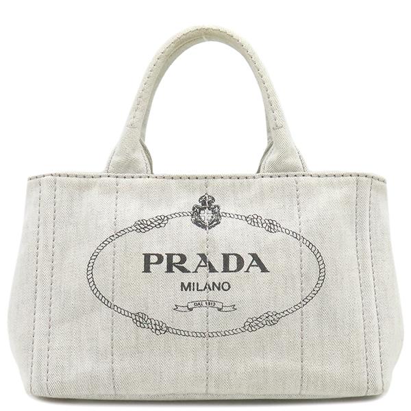 【美品】PRADA カナパ デニム ミニトートバッグ 三角ロゴ 人気　白タグあり PRADA プラダ 2WAYバッグ カナパ ミニ トートバッグ デニム