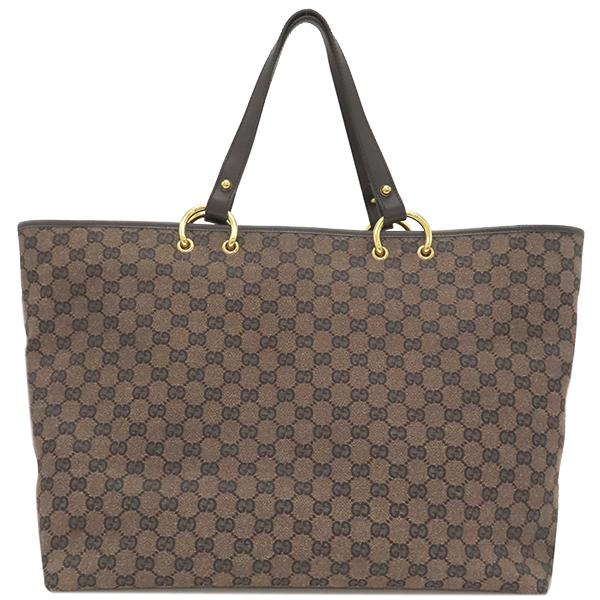 GUCCI グッチ トートバッグ GGキャンバス トート ブラウン 茶