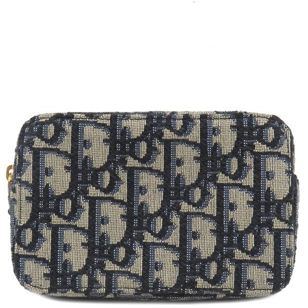 ディオール オブリーク ウエストバッグ ウエストポーチ ベージュ ネイビー キャンバス レザー レディース Dior 【中古】 Christian Dior（クリスチャン・ディオール） ウエストバッグ