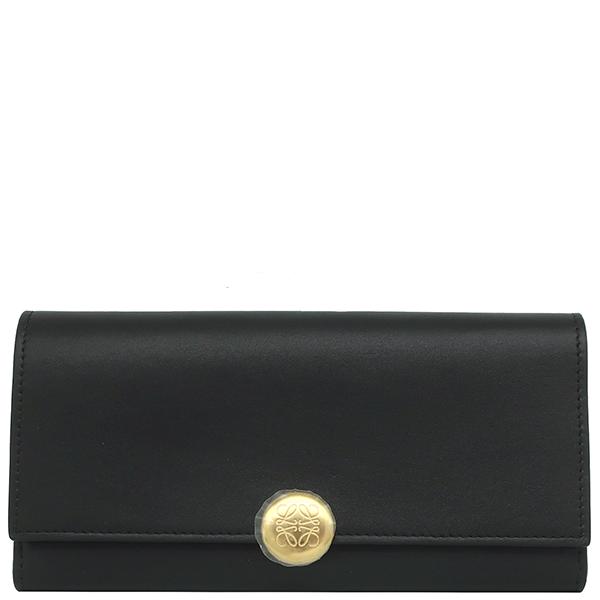 LOEWE（ロエベ） 長財布 ぺブル コンティネンタル ウォレット ブラック 