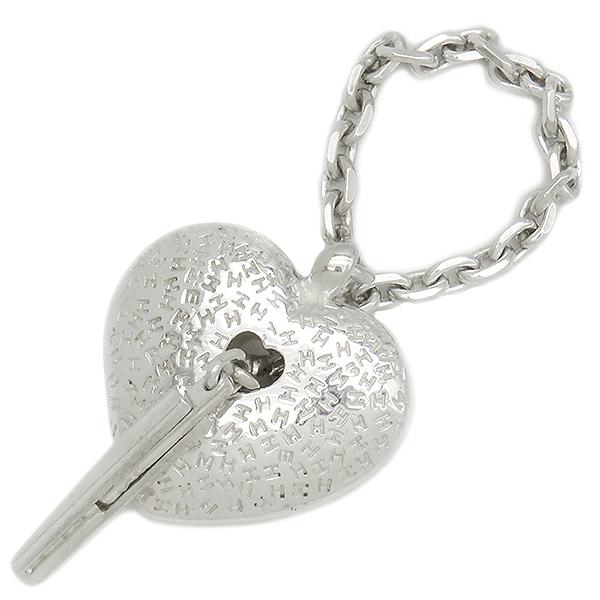 エルメス　ハート型　チャーム　キーホルダー　シルバー エルメスハート型チャームキーホルダーシルバー