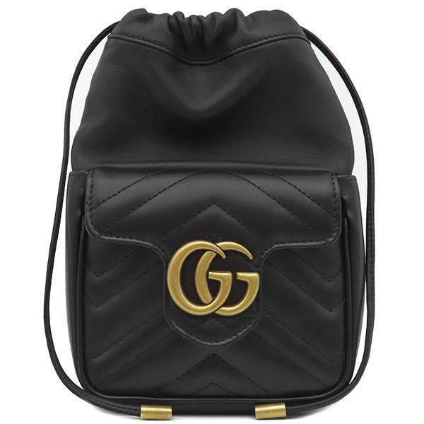 GG グッチ ショルダーバッグ GGマーモント キルティング ミニ バケット