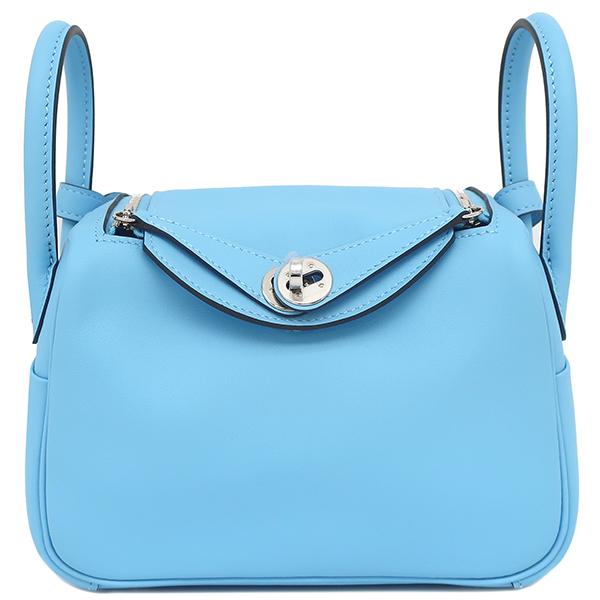 新品・未使用　HERMES 水色 HERMES（エルメス） ショルダーバッグ リンディ ミニ 20 スイフト