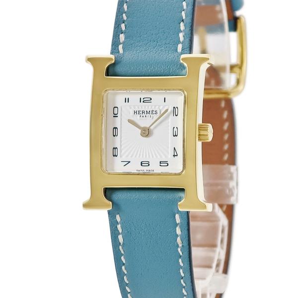 HERMES 【3年保証】 エルメス Hウォッチ HH1.201 H型 ホワイト