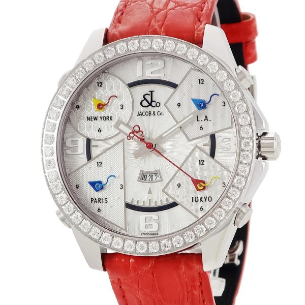 JACOB&CO 【3年保証】 ジェイコブ ファイブタイムゾーン 純正