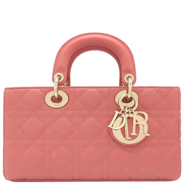 ディオール LADY DIOR ハンドバッグ ピンク ラムスキン Lady Dior クリスチャン・ディオール 2WAYバッグ レディ D