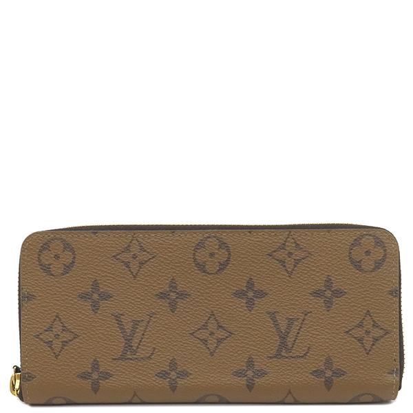 【美品】ルイヴィトン クレマンス 長財布 モノグラムリバース 茶 レディース LOUIS VUITTON ルイヴィトン 財布 レディース 長財布 ラウンド