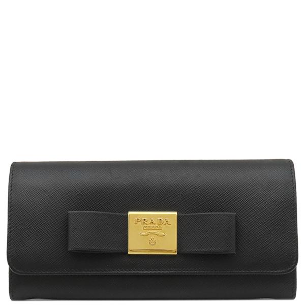 SAFFIANO（PRADA） プラダ 長財布 リボン フラップ ウォレット