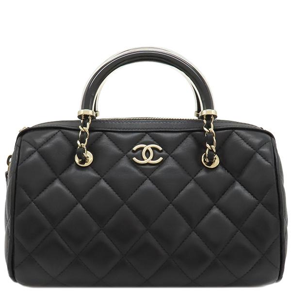 シャネル CHANEL マトラッセ 2way ミニ ボストン ブラック シャネル CHANEL マトラッセ 2way ミニ ボストン ブラック