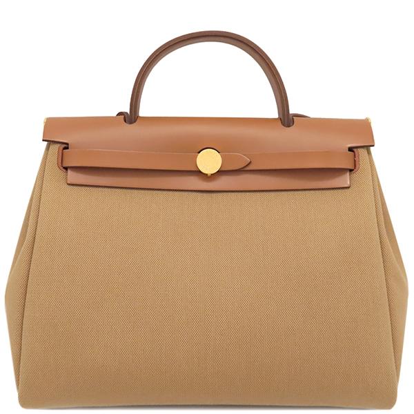 HERMES エルメス 2WAYバッグ エールバッグジップPM 31 ブラウン