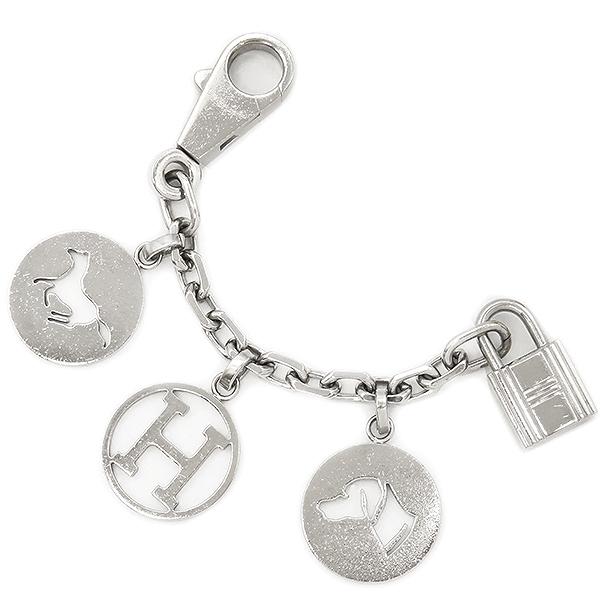 HERMES エルメス バッグチャーム アミュレット 4 ブルロック メタル  