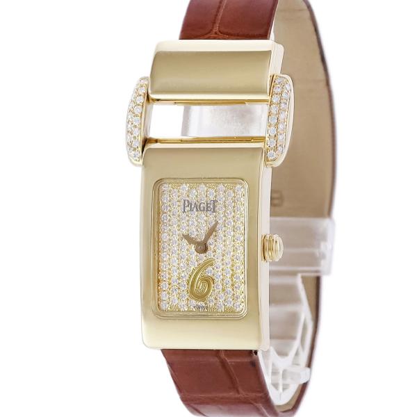 PIAGET 【3年保証】 ピアジェ ミスプロトコール パヴェ P10110 K18YG  