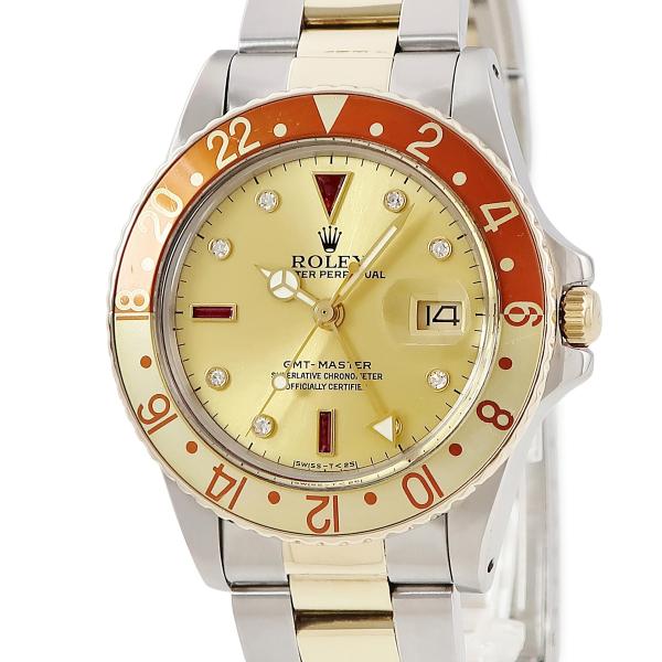ROLEX（ロレックス） 【3年保証】 GMTマスター 16753RG 62番 K18YG×SS
