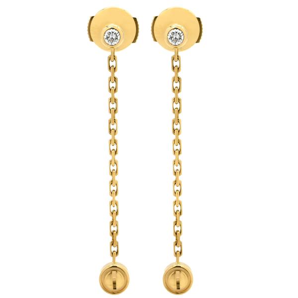 LOVE（Cartier） カルティエ ピアス ラブ LOVE チェーンピアス K18YG