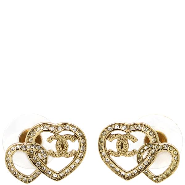 CHANEL シャネル ピアス ココマーク ハート GP ゴールド CC