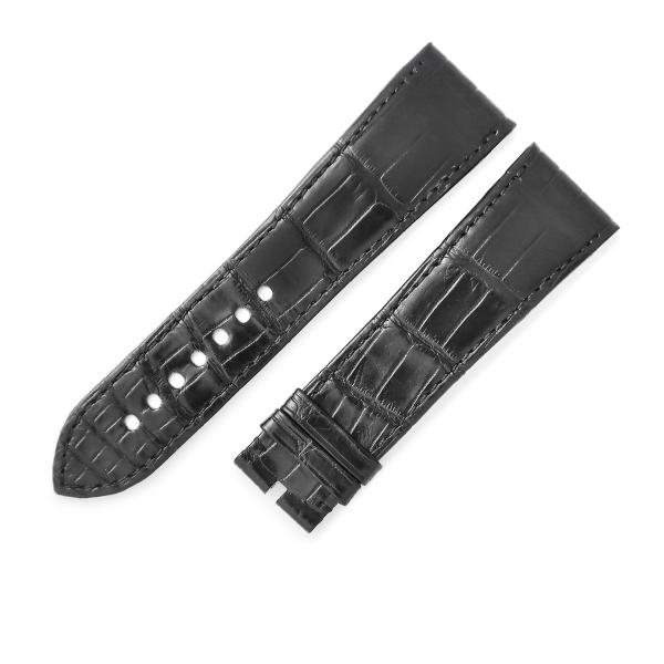 K様　美品 純正 カルティエ アリゲーターストラップ Dバックル 黒色 Cartier（カルティエ） タンク ディヴァン用 クロコバンド 純正 替え