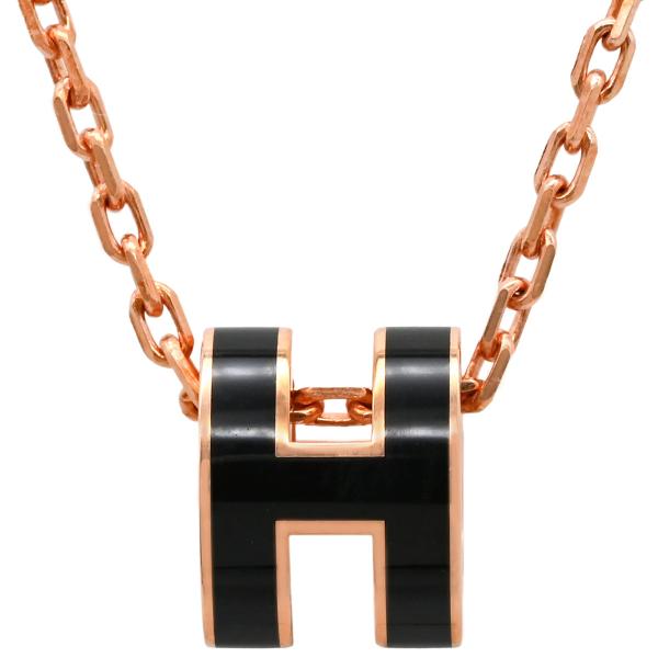 HERMES ポップh ミニ　ブラック HERMES エルメス ネックレス ミニ ポップアッシュ 黒 (ブラック