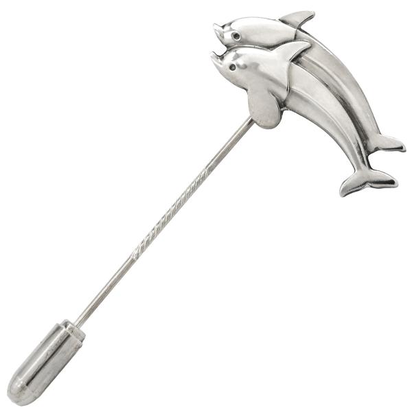 ジョージ・ジェンセン ブローチ イルカモチーフ ピンブローチ シルバー