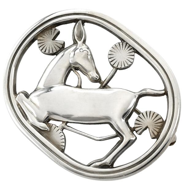 ジョージ・ジェンセン ブローチ 鹿モチーフ シルバー925 シルバー DEER