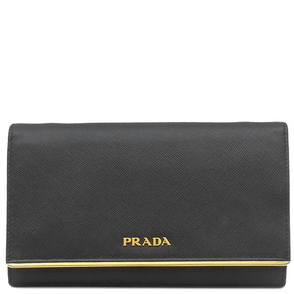 SAFFIANO（PRADA） プラダ チェーンウォレット サフィアーノ メタル  