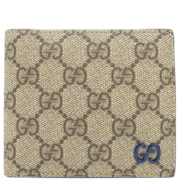 GUCCI（グッチ） 二つ折り財布 GG コインウォレット ブルー インテリア