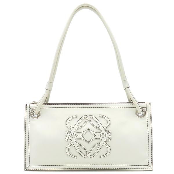 LOEWE 】ロゴ入りホワイトショルダーバッグ