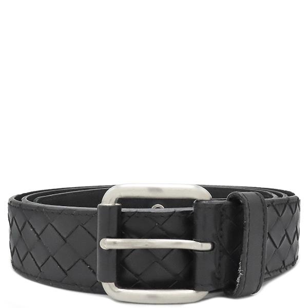 美品　ボッテガヴェネタ イントレチャート ベルト レザー ブラック　黒　メンズ BOTTEGA VENETA（ボッテガ・ヴェネタ） ベルト イントレチャート