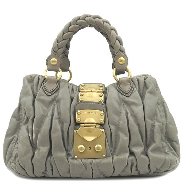 miu miu（ミュウミュウ） 2WAYバッグ マテラッセ ハンドバッグ レザー
