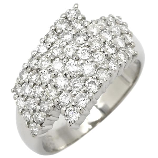 プラチナ ダイヤ パヴェリング 10号 リング 指輪 ダイヤモンド 1.00ct シルバー パヴェ プラチナ デザイン