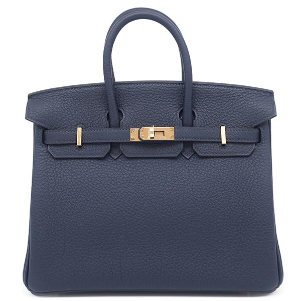 美品 ハンドバッグ バーキン25 Birkin エルメス ハンドバッグ バーキン25 トゴ ネイビー 新品 未使用