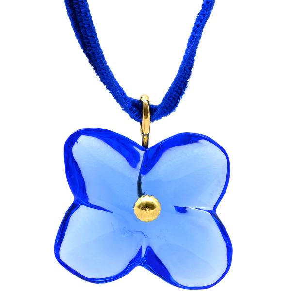 バカラ ネックレス ブルークリスタル ペンダント ブルー クリスタル 青