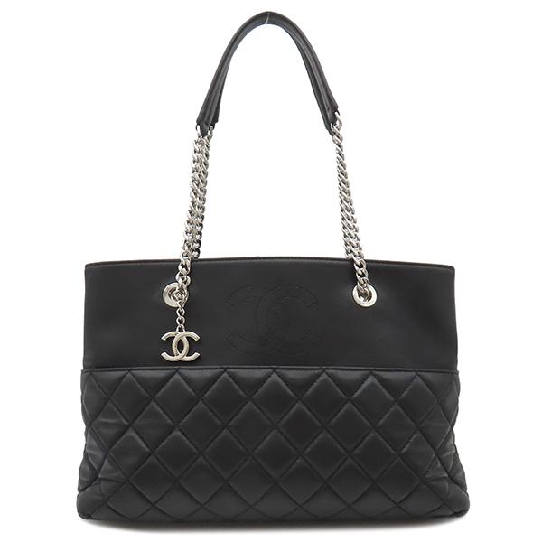 マトラッセ シャネル トートバッグ チェーン トート ラムスキン