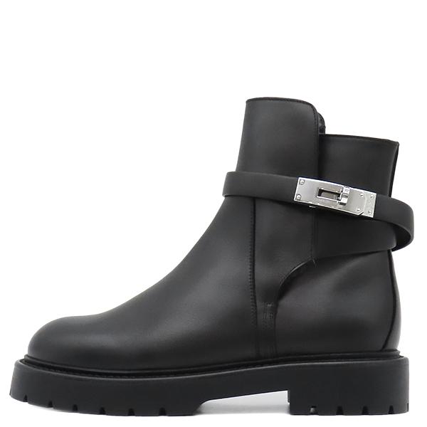 HERMES（エルメス） ブーツ ヴェオ ムートン ブラック #37 黒 ショート