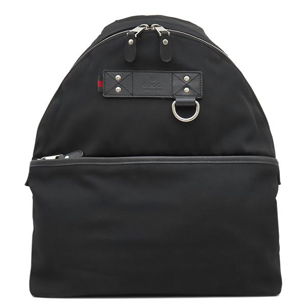 GUCCI ブラックナイロンリュック GG ミディアム バックパック メンズ GUCCI ブラック ナイロン (GUCCI