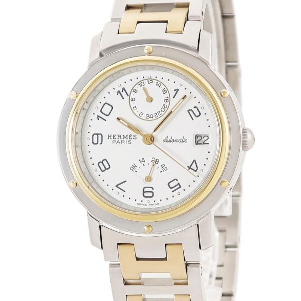 美品 HERMES クリッパー オートマチック パワーリザーブ GMT 自動巻 HERMES（エルメス） 【3年保証】 クリッパー パワーリザーブ CL5.720