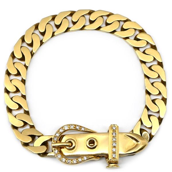 HERMES（エルメス） ブレスレット ブックルセリエ PM ダイヤ ゴールド