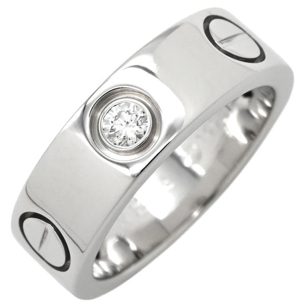 LOVE（Cartier） カルティエ リング 指輪 ラブリング ハーフダイヤ