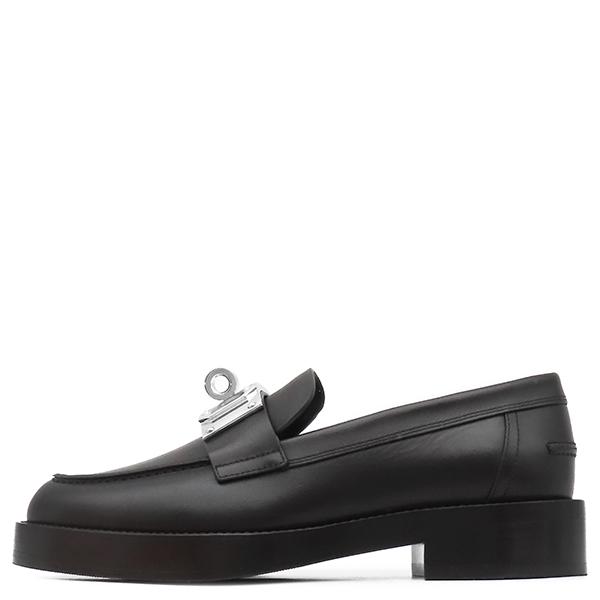 HERMES（エルメス） ローファー モカシン ホット レザー ブラック #36