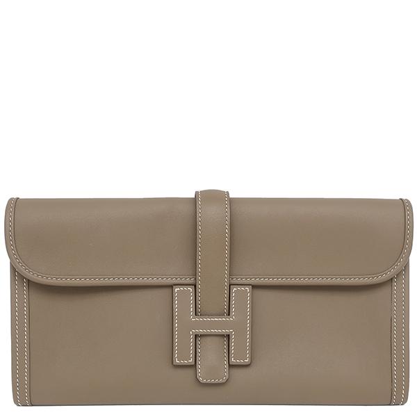 HERMES エルメス ジジェエラン セカンドバッグ クラッチバッグ HERMES（エルメス） クラッチバッグ ジジェエラン29 スイフト グレー