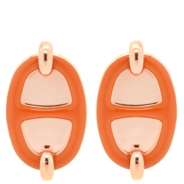 HERMES（エルメス） ピアス マイヨン ミニマイヨン GP オレンジ